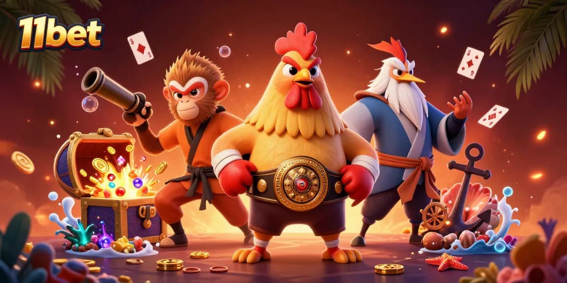 Experience the thrill at 11bet with energetic characters and explosive gambling action!